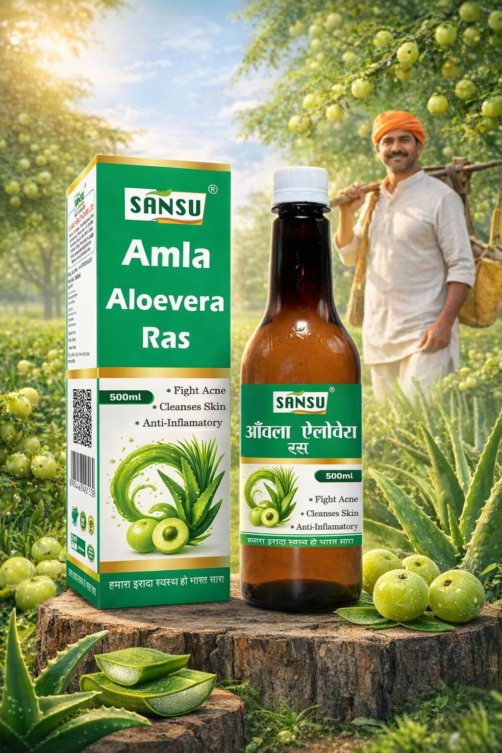 SANSU AMLA ALOEVERA JUICE (500ML)