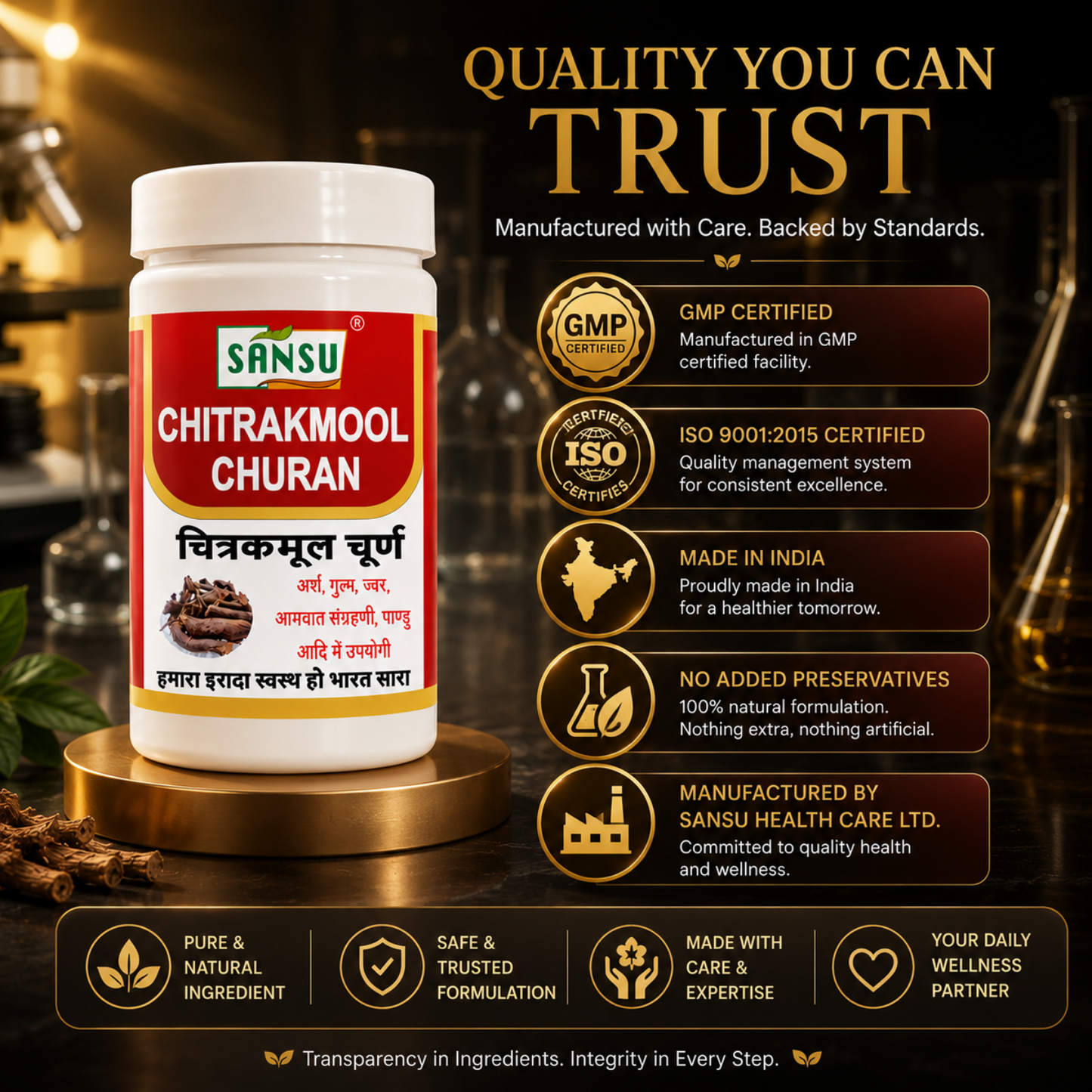 Sansu Chitrakmool Churan 100 gm (Pack of 2)