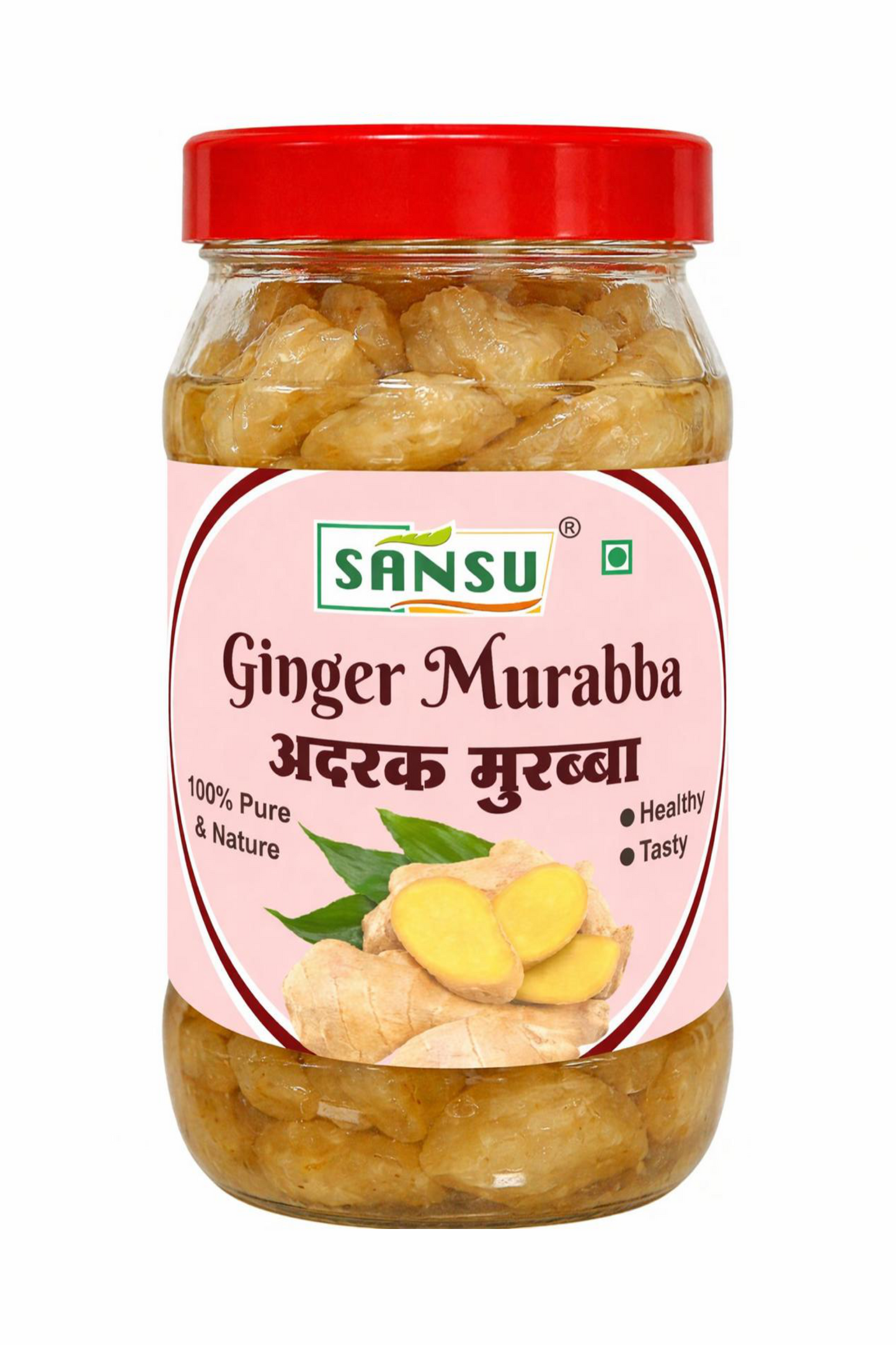 SANSU Homemade Organic Ginger Murabba with Honey | Good for Health | 1kg