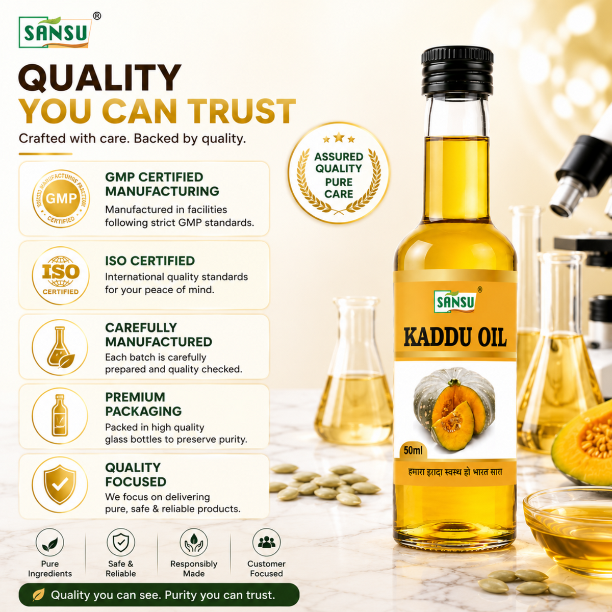 Sansu Kaddu Oil 50 ml (Pack of 2)