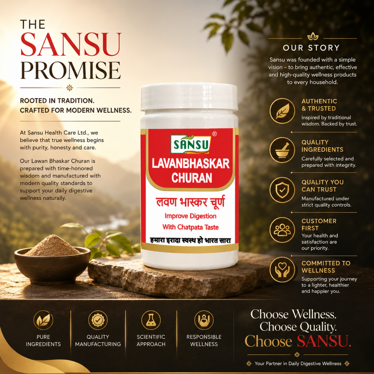Sansu Lavan Bhaskar Churan 100 gm (Pack Of 2)