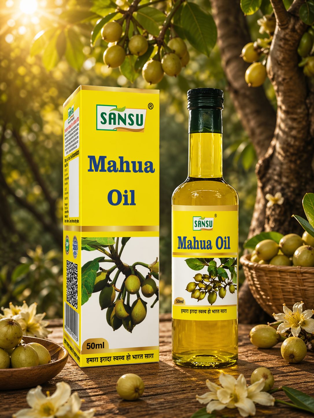 SANSU Mahua Oil | 50ML Pack of 2 (50mlx2)