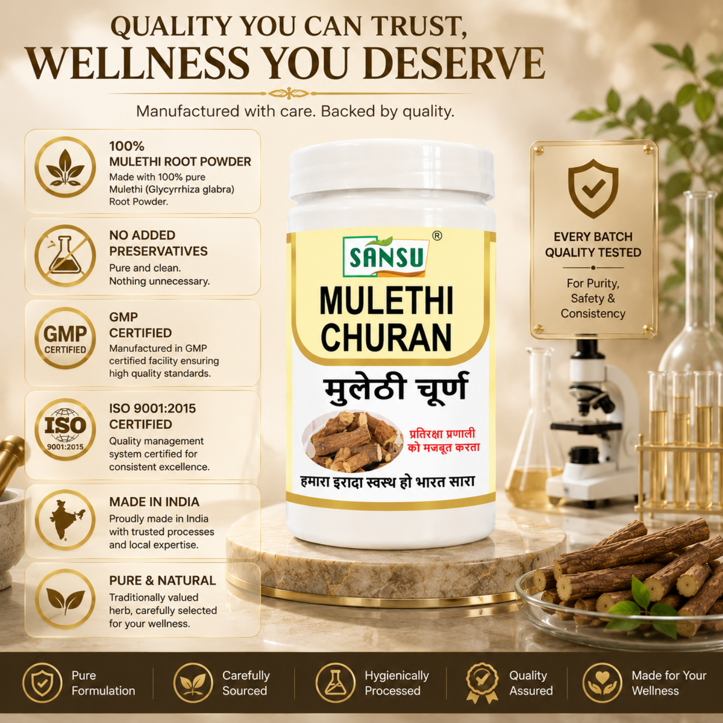 Sansu Mulethi Churan 100 Gram (Pack of 2 )