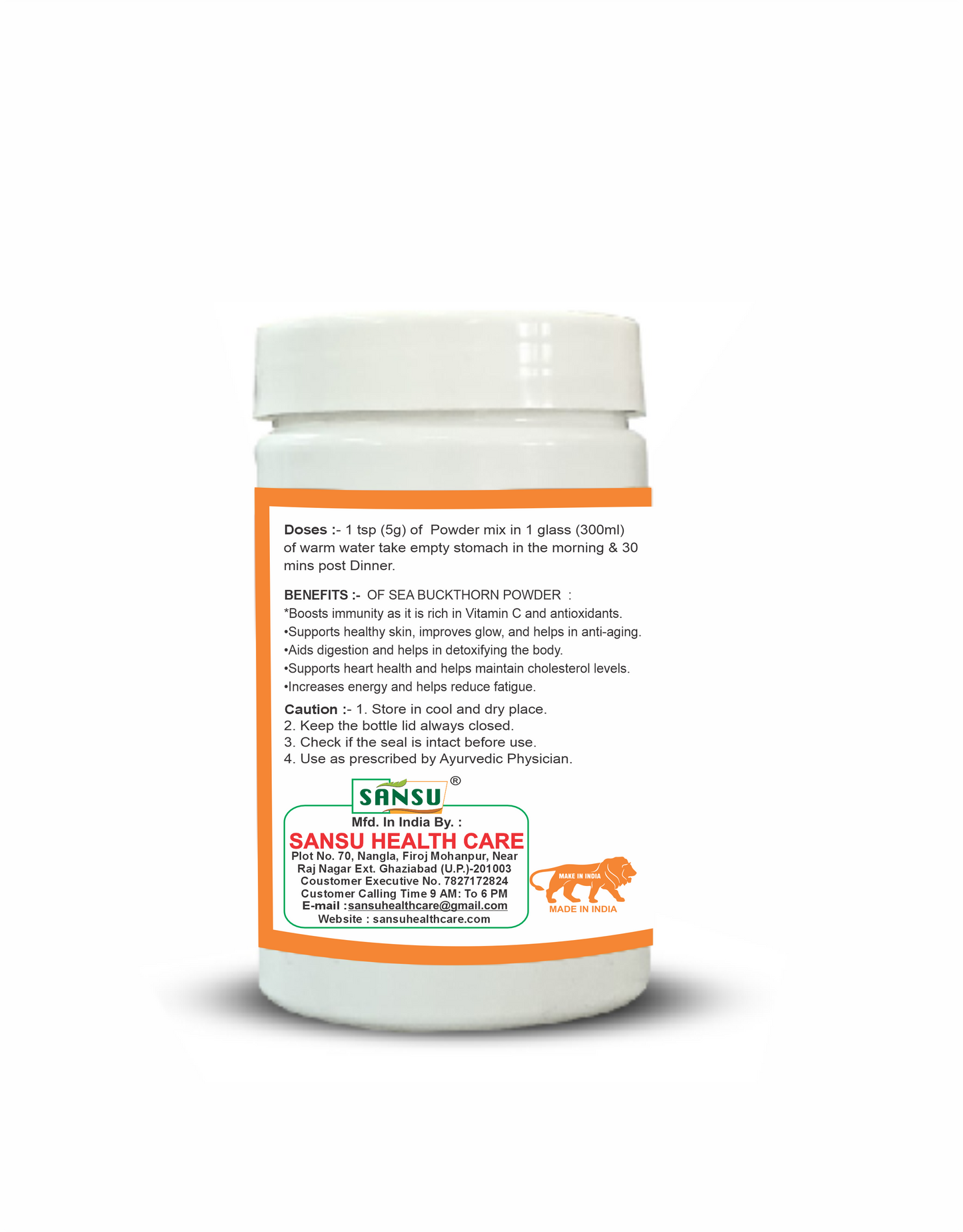 Sansu Sea-Bucthorn Powder 100gm