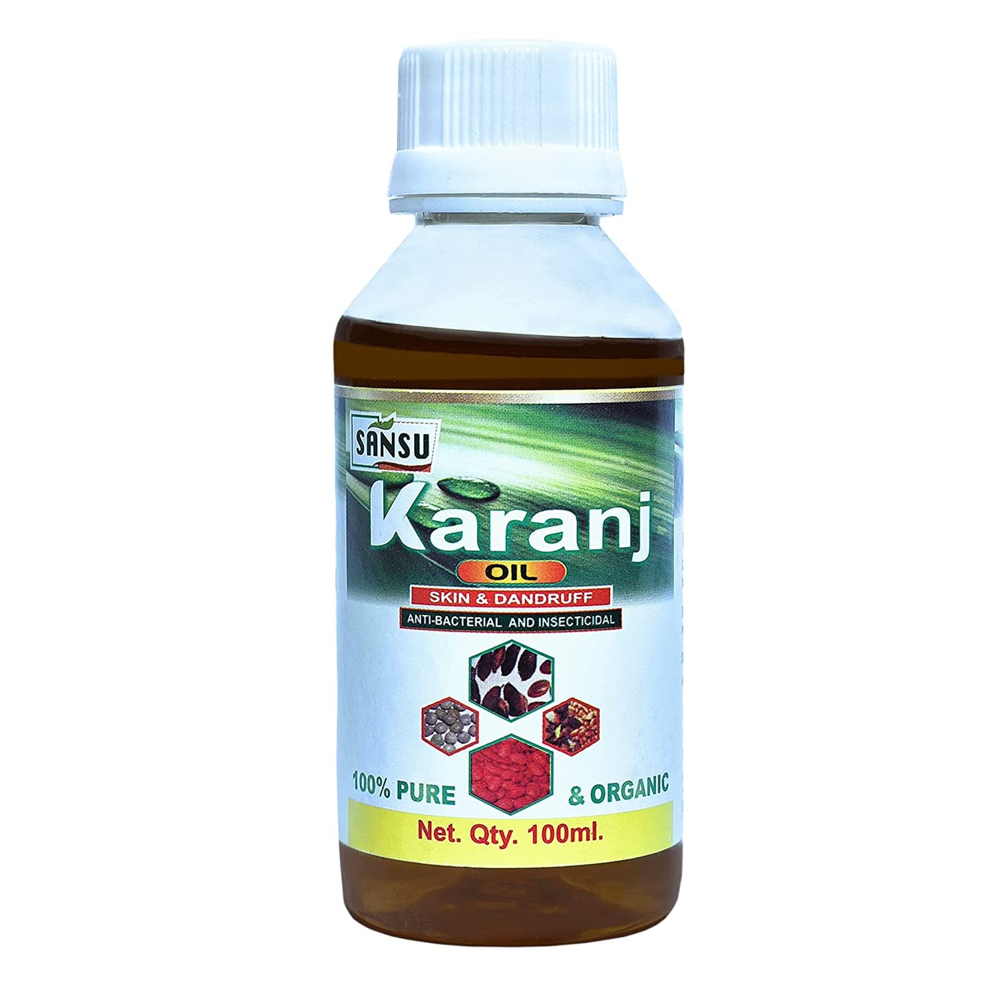 SANSU Pure Herbal karanj oil 50ml for hair skin and body