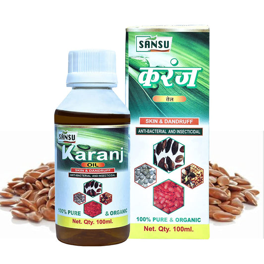 SANSU Pure Herbal karanj oil 50ml for hair skin and body