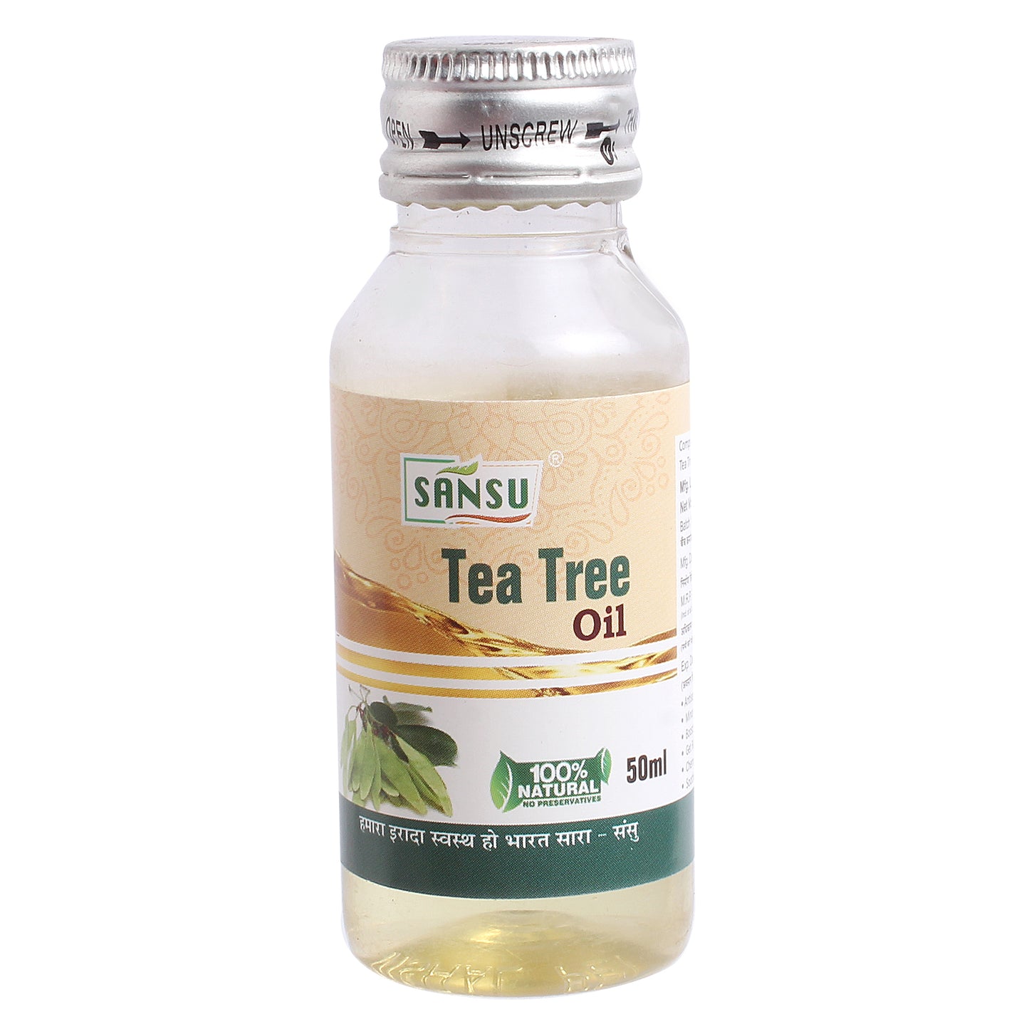 SANSU Tea Tree Essential Oils for Skin, Hair, Face, Acne Care, 100% Pure, Natural and Undiluted Therapeutic Grade Essential Oil (Tea Tree 15ML)