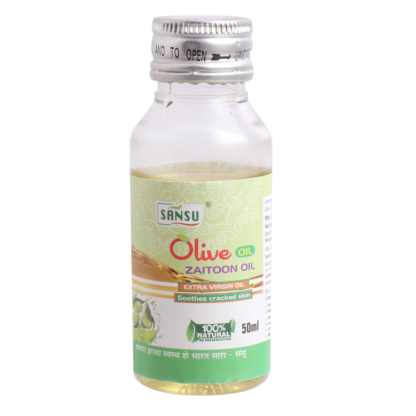 SANSU Cold Pressed Olive Oil 50mlx2 (PACK OF 2)