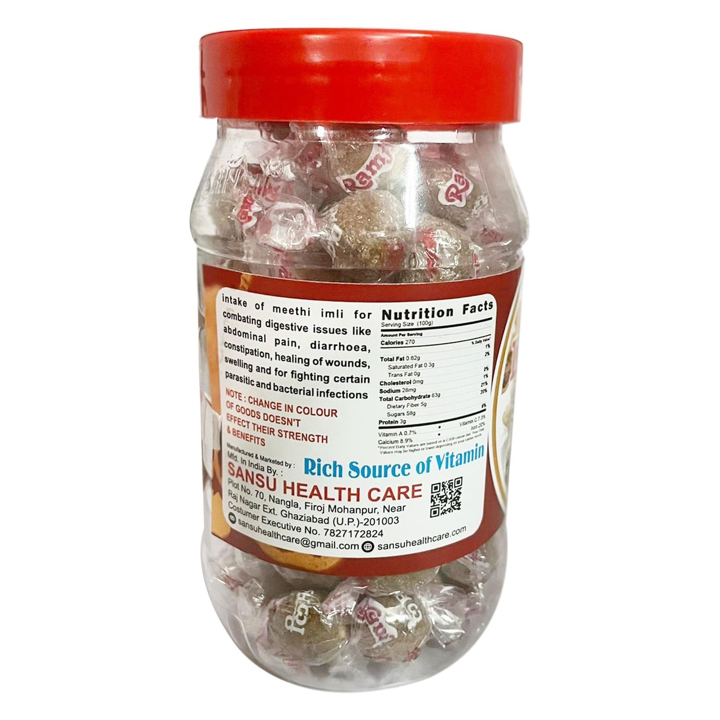 SANSU Imli Candy, Khatti, Methi Imli, Tamarind Twist Candy, Tamarind Candy, 200g (Pack of 1)