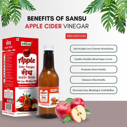 SANSU APPLE VINEGER WITH MOTHER  (500 ML)