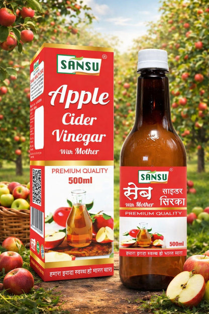 SANSU APPLE VINEGER WITH MOTHER  (500 ML)