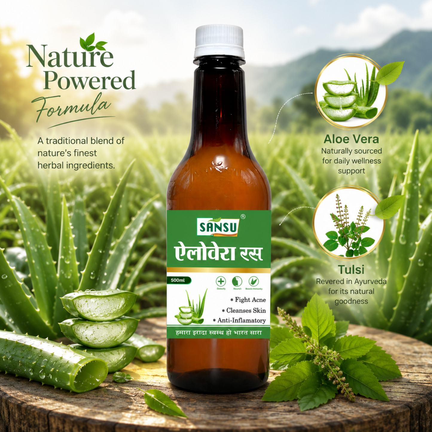 Sansu Aloevera Juice 500 ml