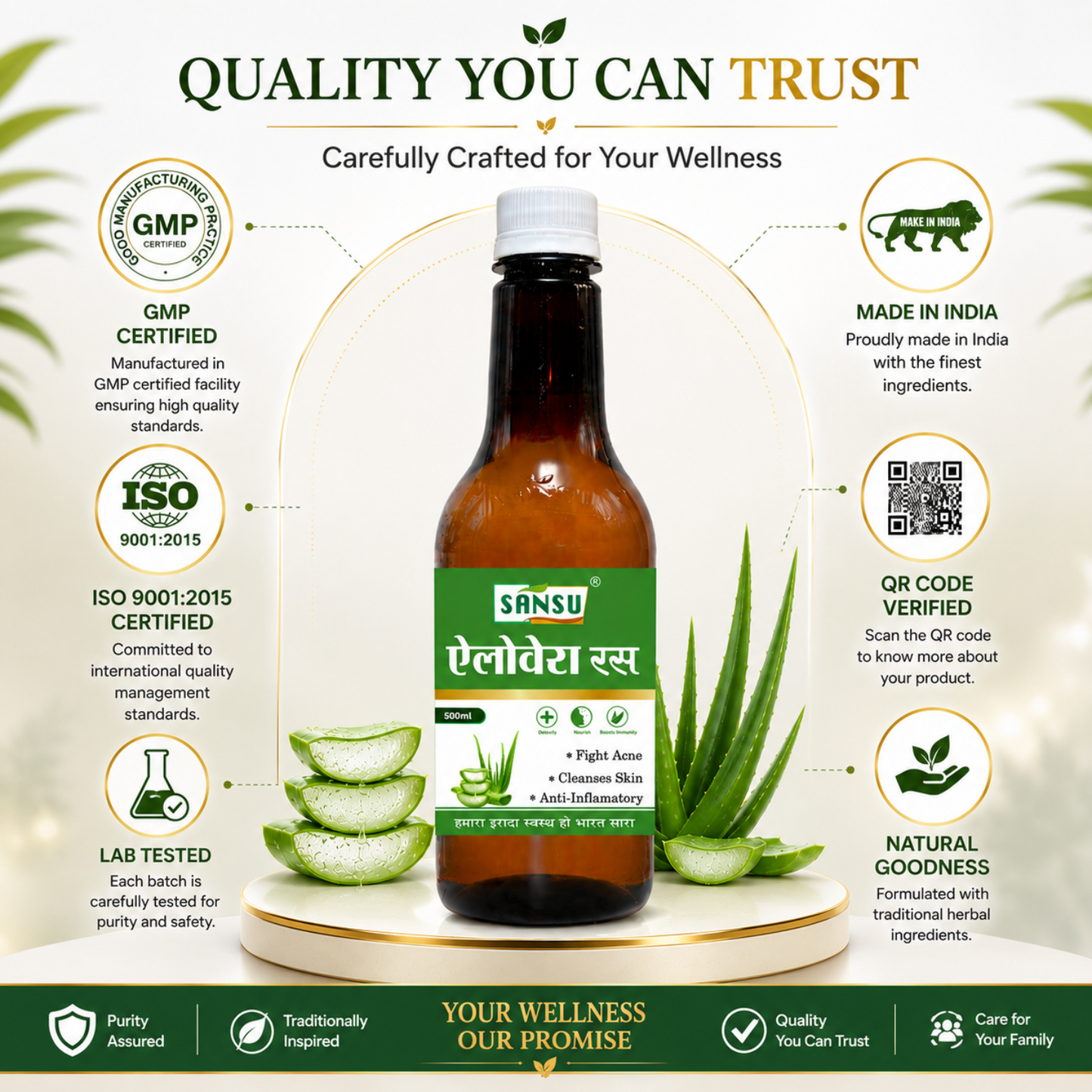 Sansu Aloevera Juice 500 ml