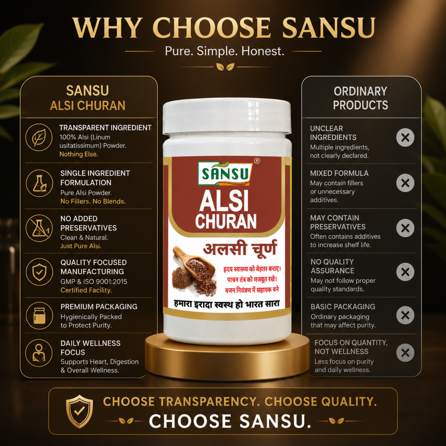 Sansu Alsi Churan 100 gm (Pack of 2)