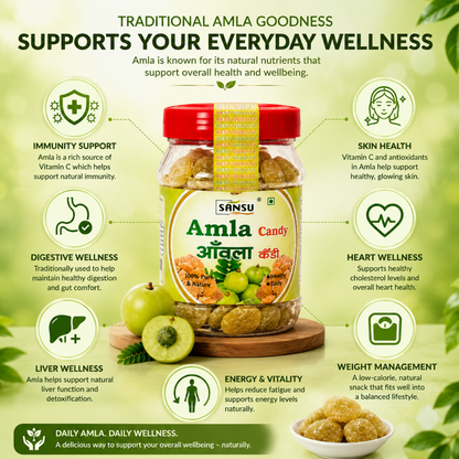 Sansu Sweet Amla Mingle Candy, Dehydrated Candies, Diet Sugar Friendly, 100% Natural, No Added Preservatives, 200 gm
