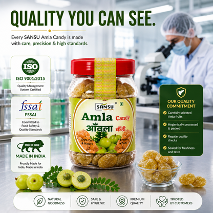 Sansu Sweet Amla Mingle Candy, Dehydrated Candies, Diet Sugar Friendly, 100% Natural, No Added Preservatives, 200 gm
