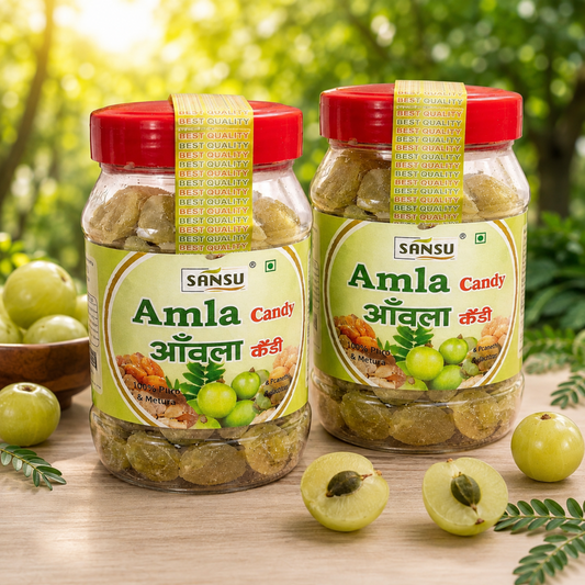 Sansu Sweet Amla Mingle Candy, Dehydrated Candies, Diet Sugar Friendly, 100% Natural, No added Preservatives, 200 gm (Pack of 2)