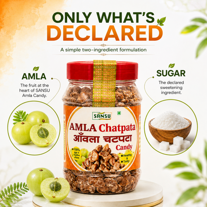 Sansu Chatpata Amla Candy (Salted & Spicy Indian Gooseberry) -Rich in Vitamin C - Boosts Immunity and Digestion 200 gm (Pack of 2)