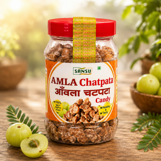 Sansu Chatpata Amla Candy (Salted & Spicy Indian Gooseberry) -Rich in Vitamin C - Boosts Immunity and Digestion 200 gm