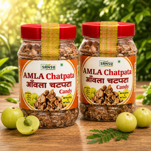 Sansu Chatpata Amla Candy (Salted & Spicy Indian Gooseberry) -Rich in Vitamin C - Boosts Immunity and Digestion 200 gm (Pack of 2)