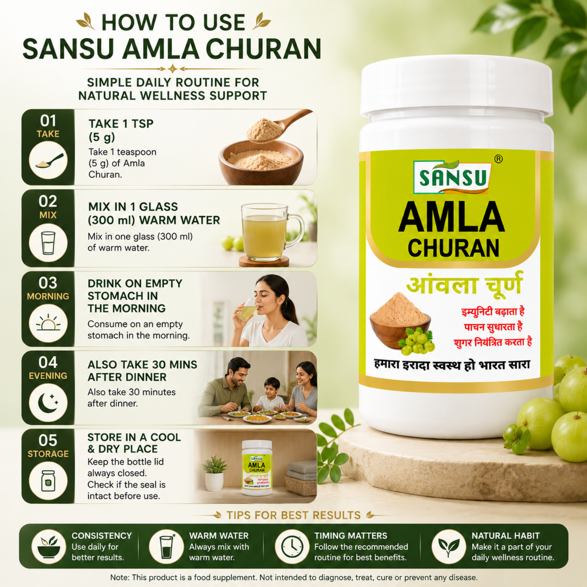 Sansu Amla Powder 100 GM (Pack Of 2)