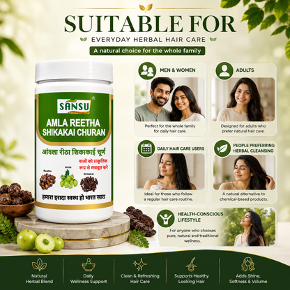 Sansu Amla Reetha Shikakai powder 100Gram (Pack Of 2 )