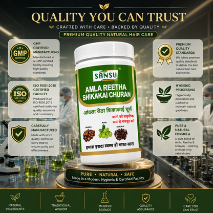 Sansu Amla Reetha Shikakai powder 100Gram (Pack Of 2 )