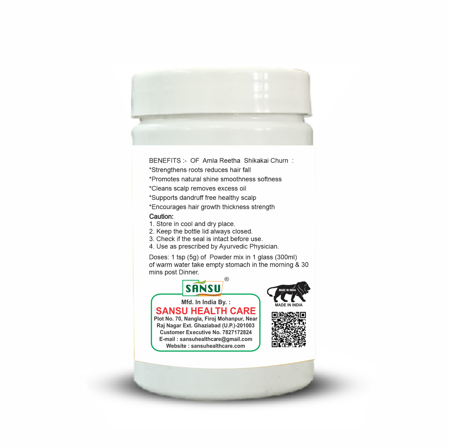 SANSU Amla Reetha Shikakai powder (100Gram) Pack Of 2 )