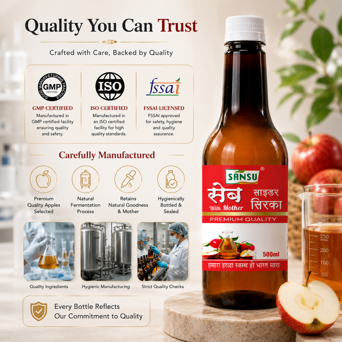 Sansu Apple Cider Vinegar with Mother (500 ML)