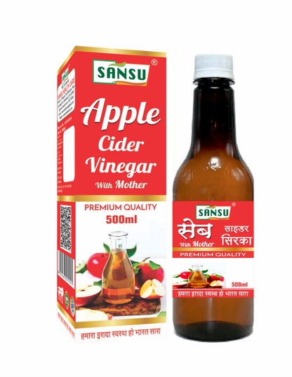 SANSU APPLE VINEGER WITH MOTHER  (500 ML)