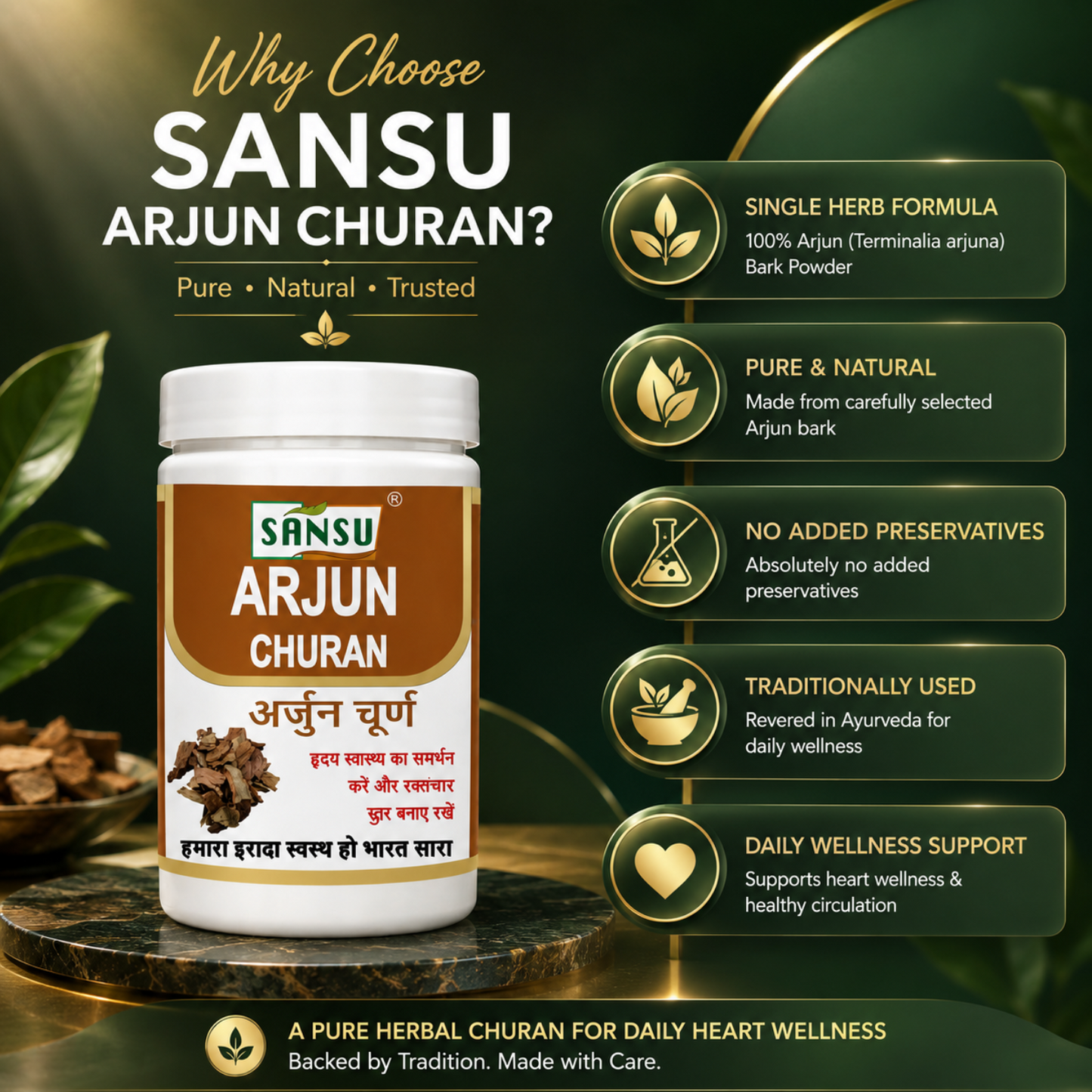 Sansu Arjun Powder (100 gm) Pack Of 2)