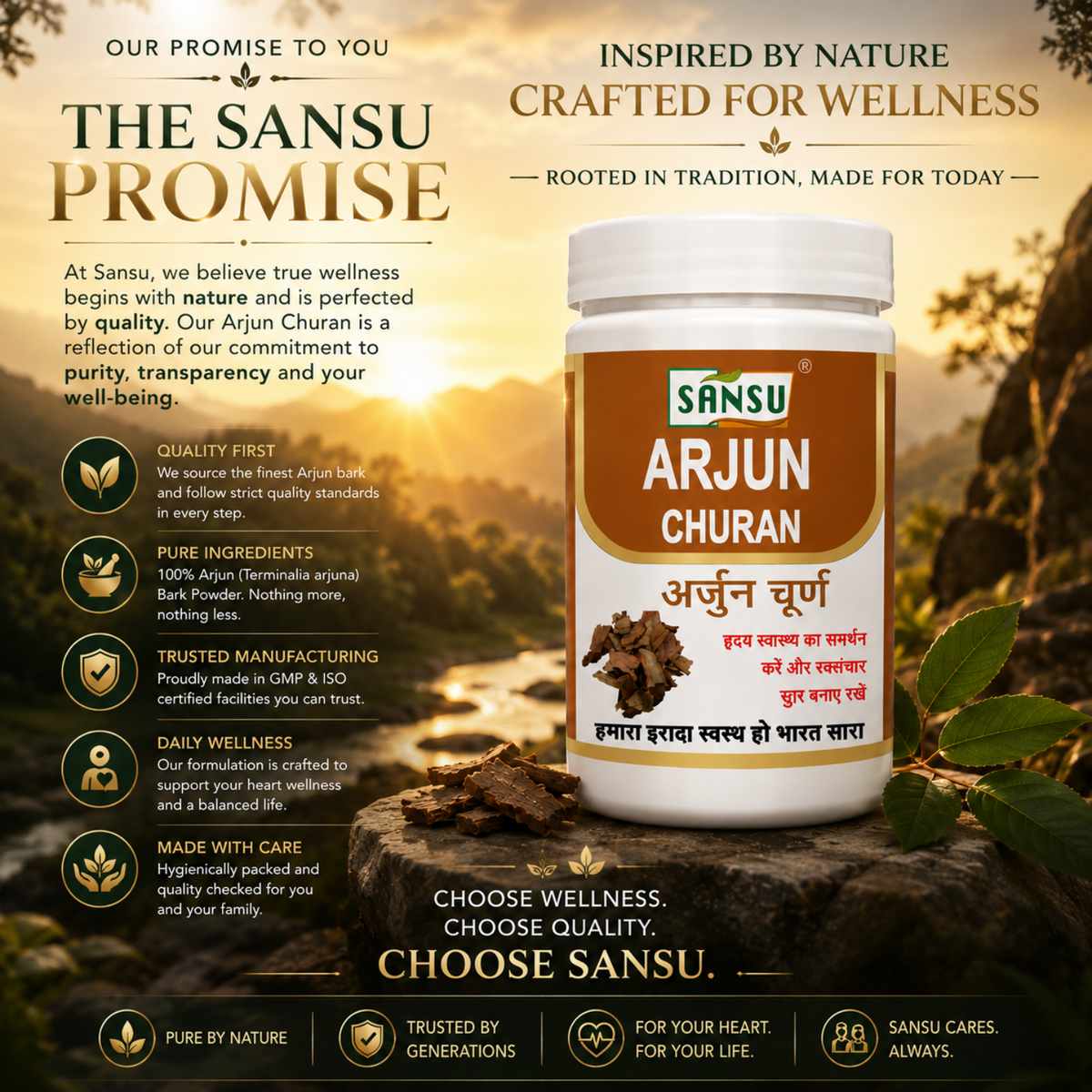 Sansu Arjun Powder (100 gm) Pack Of 2)