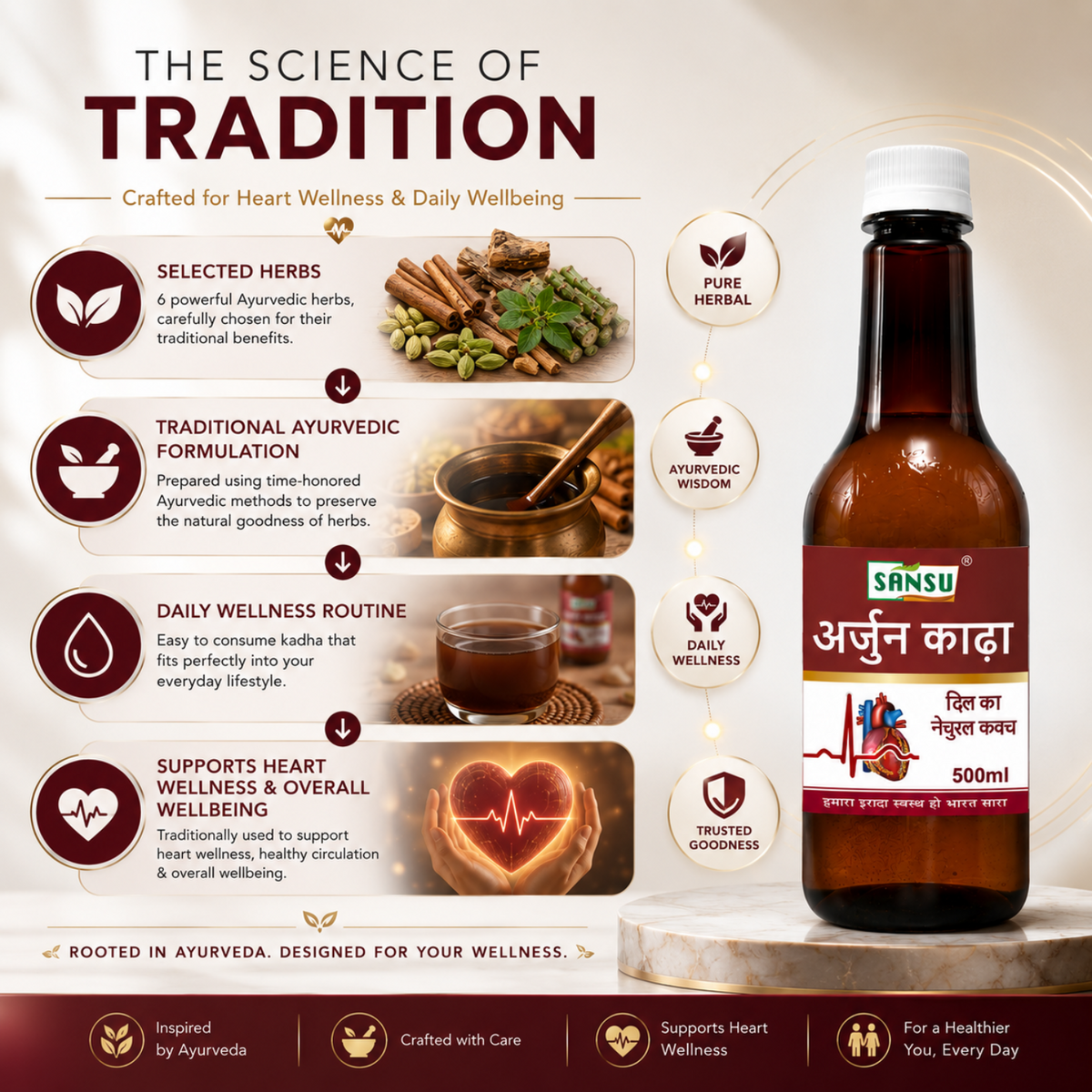 Sansu Arjun Kadha 500ml