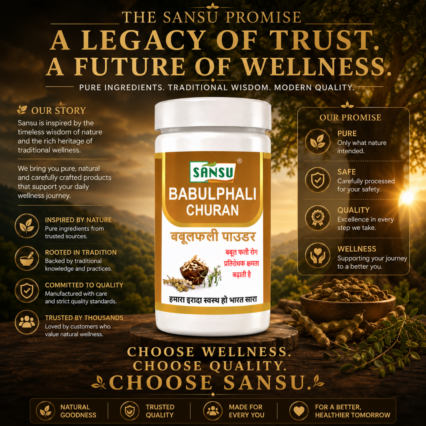 Sansu Babulphali Churan 100 gm (Pack OF 2)