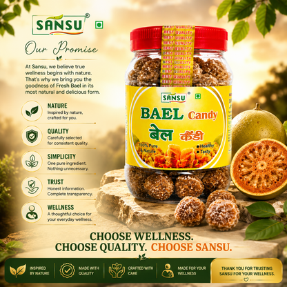Sansu Homemade Bel Candy , (Immunity Booster Pack)| Good For Health / Sun-Dried Candy (Bael Candy - 200 gm)( Pack of 2)