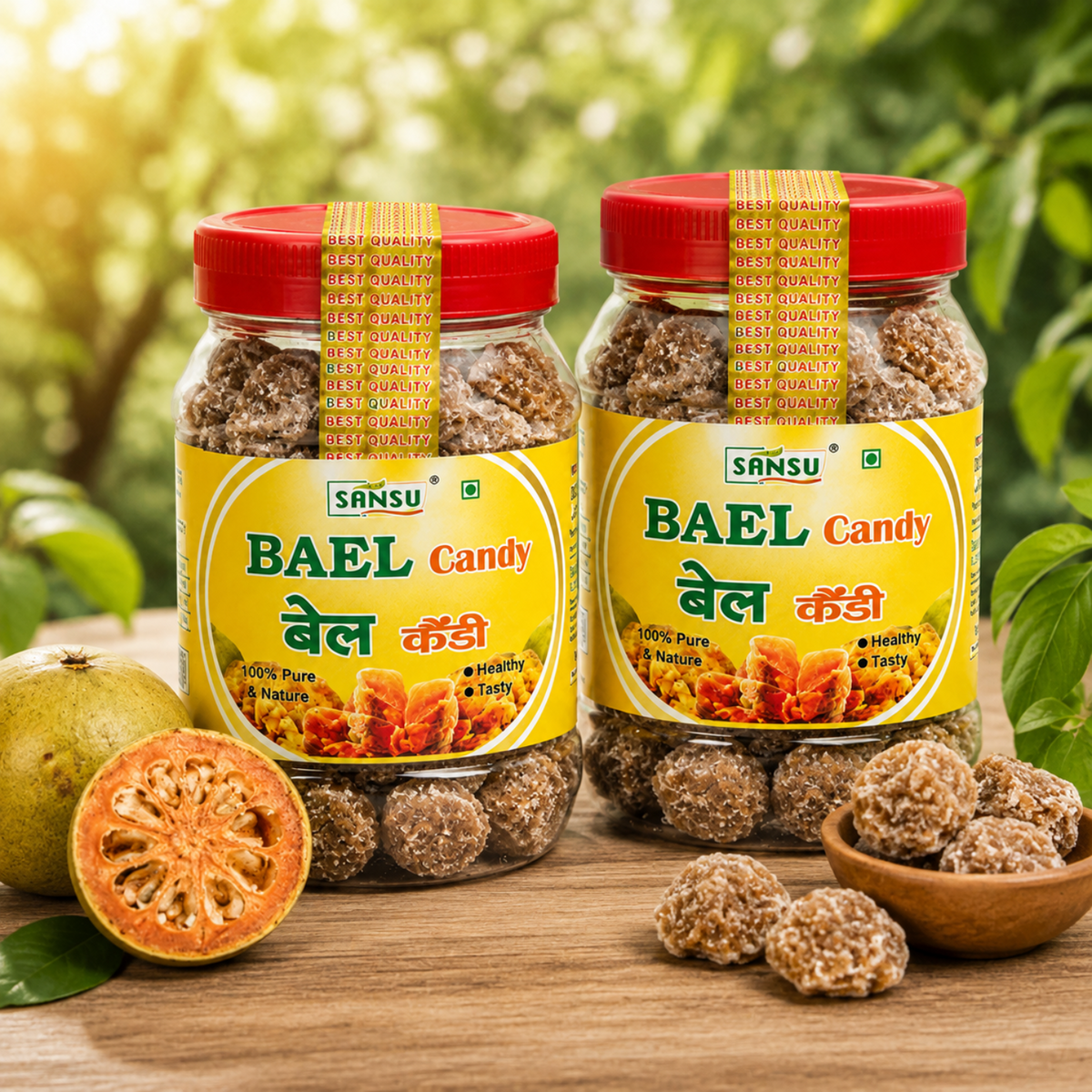 Sansu Homemade Bel Candy , (Immunity Booster Pack)| Good For Health / Sun-Dried Candy (Bael Candy - 200 gm)( Pack of 2)