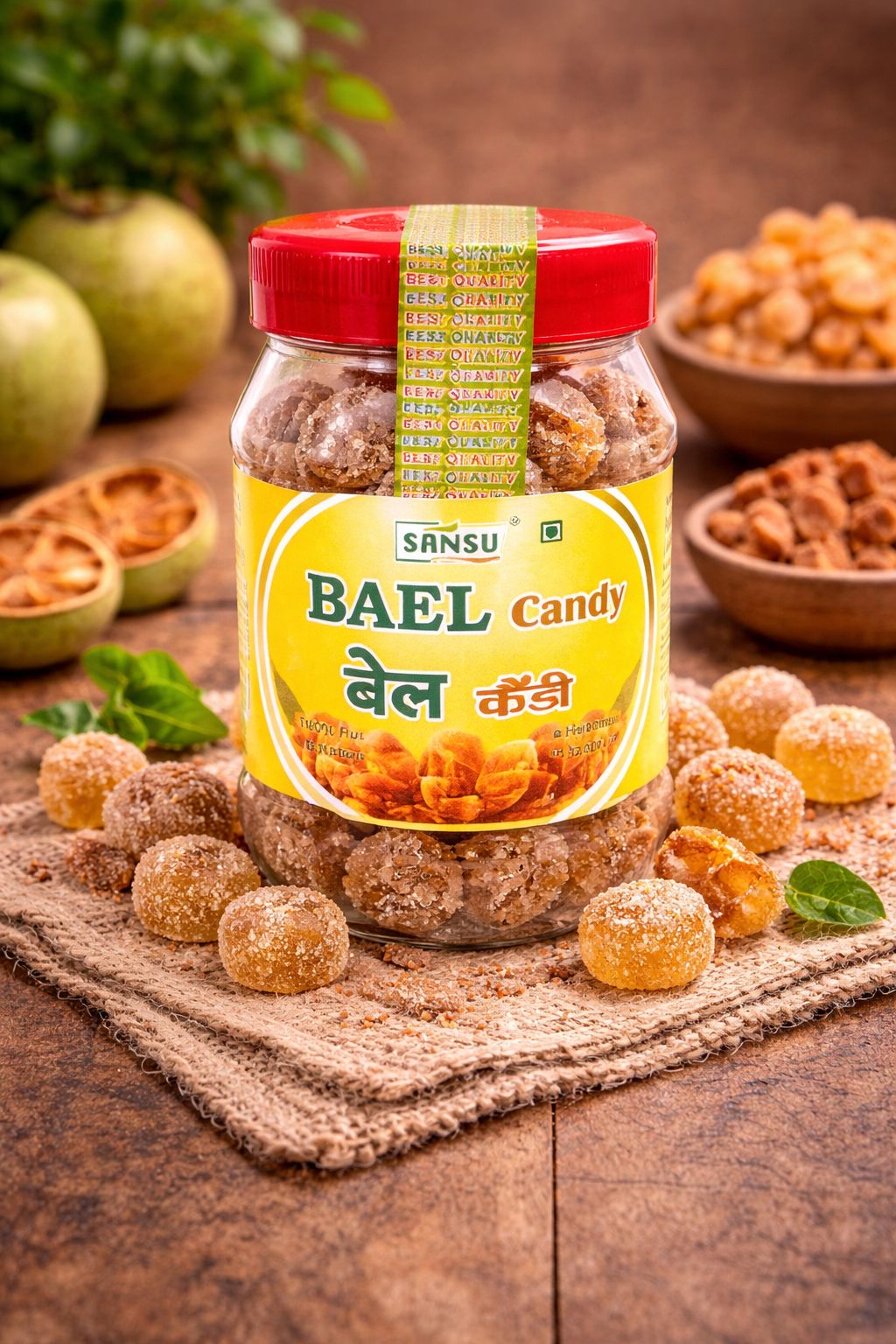 SANSU Homemade Bel Candy , (Immunity Booster Pack)| Good For Health / Sun-Dried Candy (Bael Candy - 200gms)( Pack of 2)