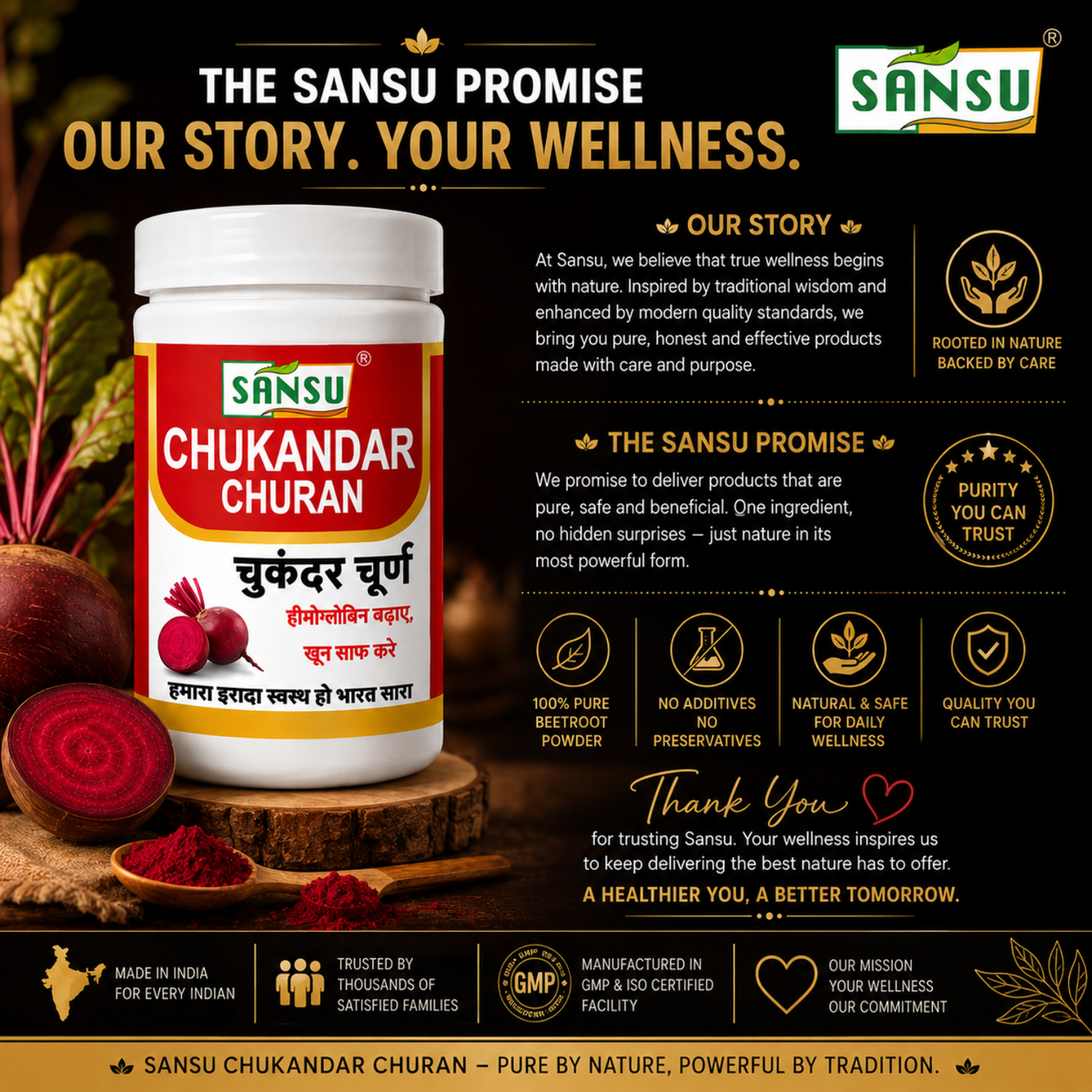 Sansu Chukandar / Beetroot Churan 100 gm (Pack of 2)