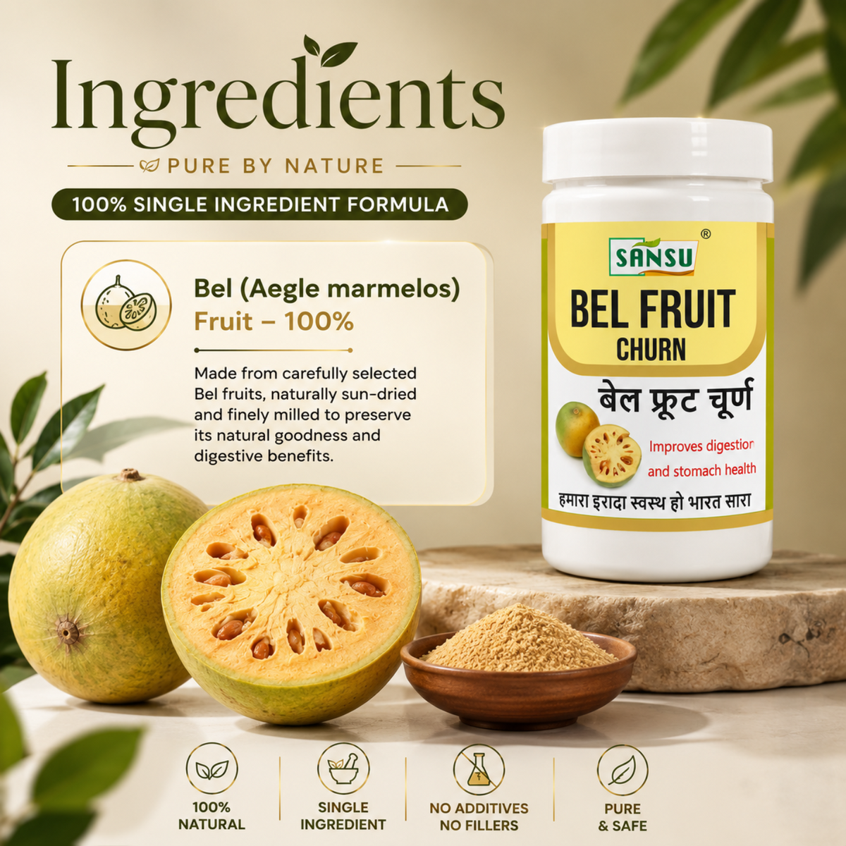 Sansu Bel Fruit Churan 100gm (Pack of 2)