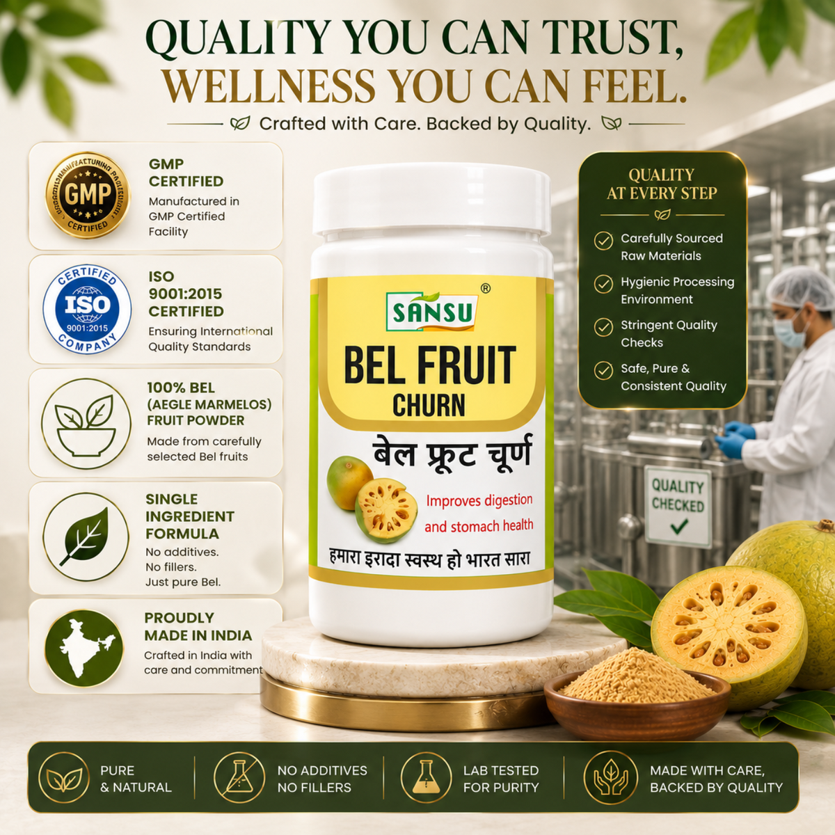 Sansu Bel Fruit Churan 100gm (Pack of 2)