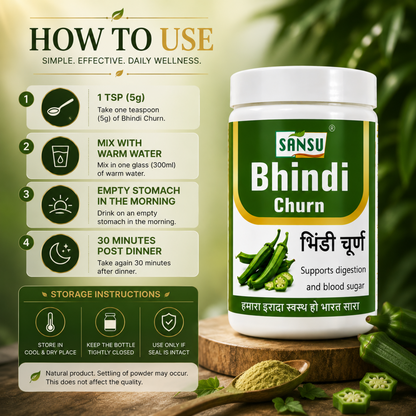 Sansu Bhindi Churn 100Gm (Pack of 2)