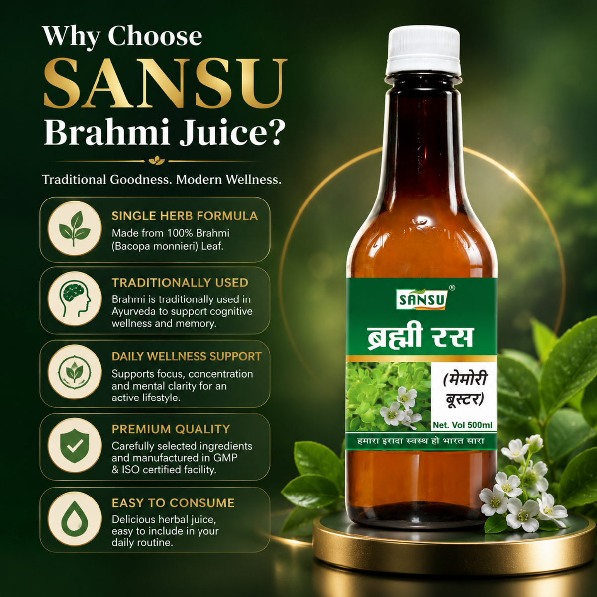 Sansu Brahmi Ras / Juice (500 ml)