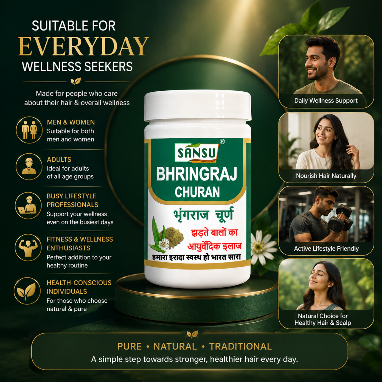 Sansu BhringRaj Churn 100Gm (Pack of 2)
