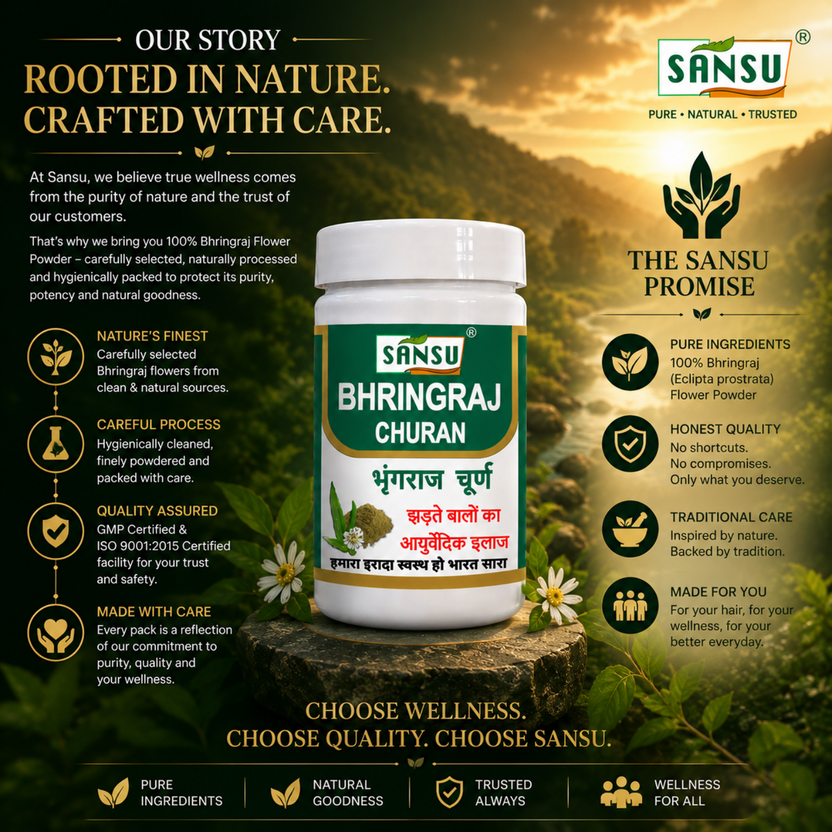 Sansu BhringRaj Churn 100Gm (Pack of 2)