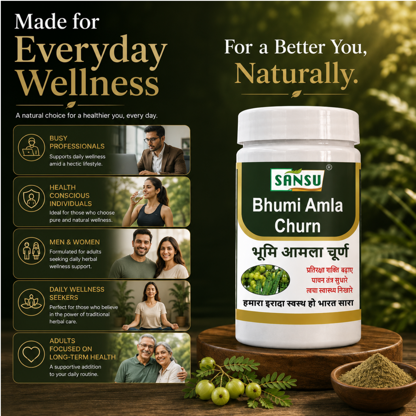 Sansu Bhumi Amla Churn 100gm (Pack Of 2)