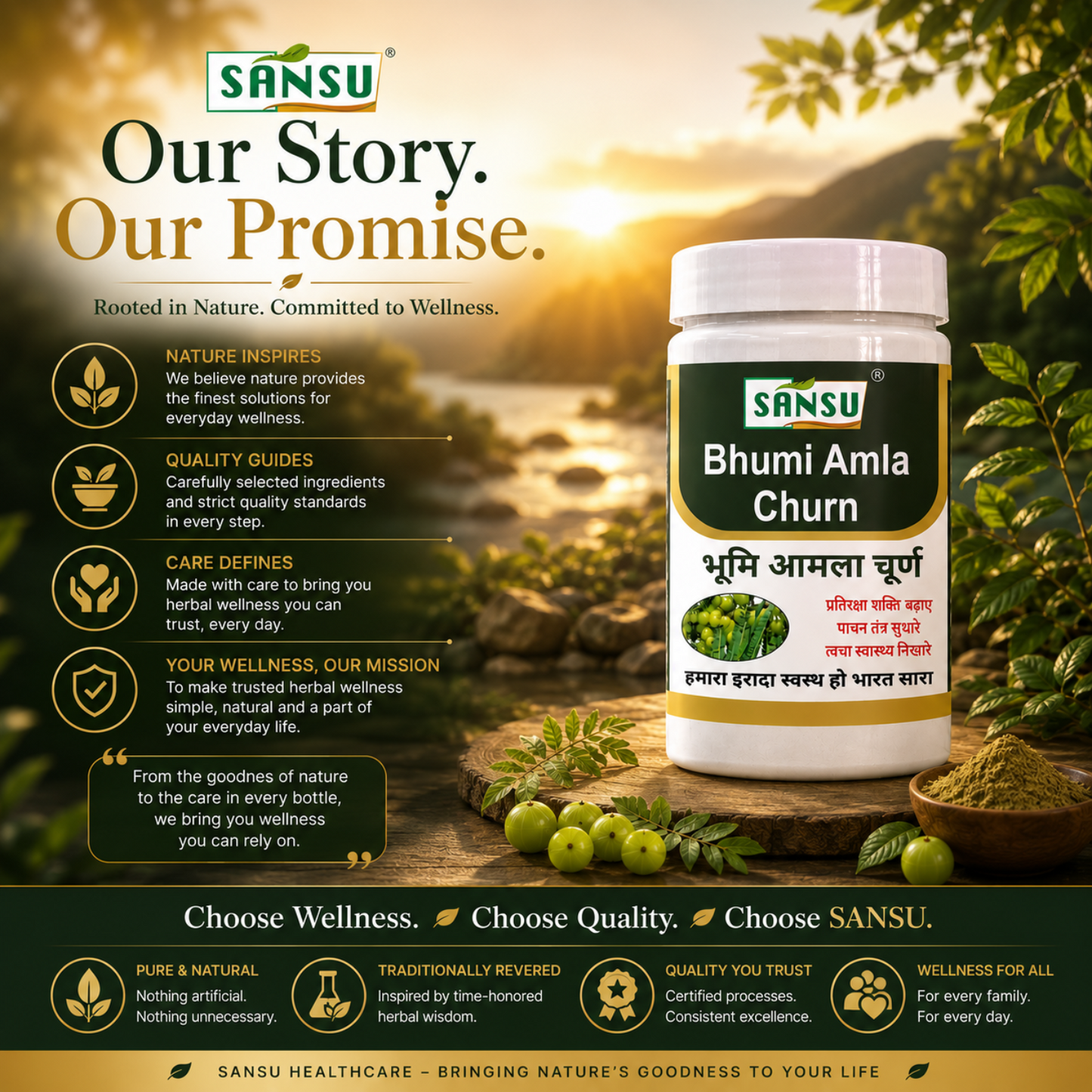 Sansu Bhumi Amla Churn 100gm (Pack Of 2)