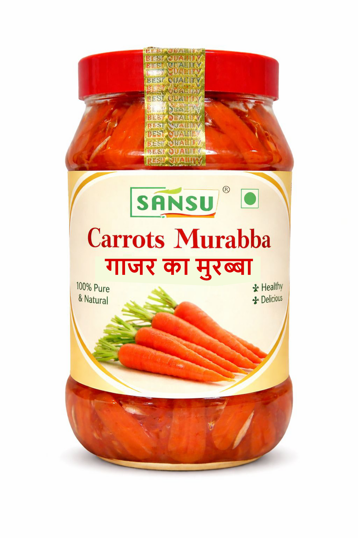 SANSU Home Made, Hand Made and Mother Made Organic Carrot Murabba, Palm Good for Blood Circulation | 1kg