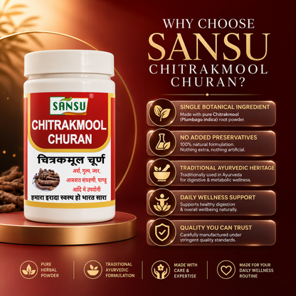 Sansu Chitrakmool Churan 100 gm (Pack of 2)