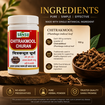 Sansu Chitrakmool Churan 100 gm (Pack of 2)