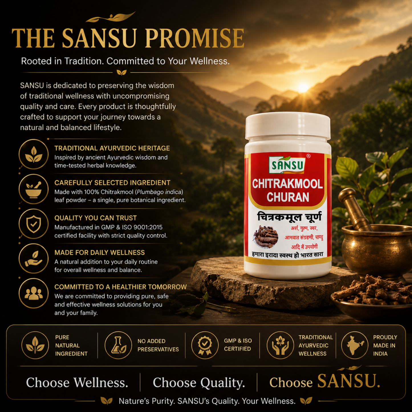 Sansu Chitrakmool Churan 100 gm (Pack of 2)